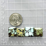 Medium Mixed Square Mixed Turquoise, Set of 4 Dimensions