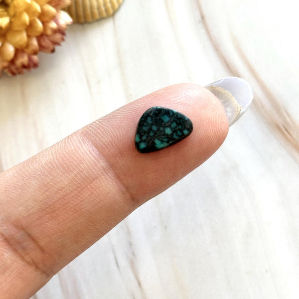 Small Deep Blue Triangle Lander Blue Turquoise, Set of 2 Background