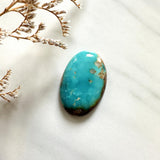 Large Sky Blue Oval Ithaca Peak Turquoise Background