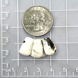 Medium White Mixed White Buffalo Dolomite, Set of 3 Dimensions