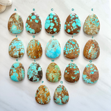 Sky Blue Number 8 Turquoise Top Drilled Cab Bead