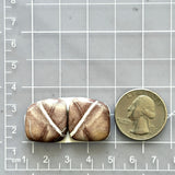 Medium Red Freeform White Buffalo Dolomite, Set of 2 Dimensions