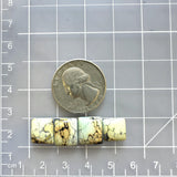 Small Light Yellow Freeform Crescent Lake Variscite, Set of 4 Dimensions