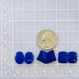 Small Deep Blue Mixed Lapis Lazuli, Set of 6 Dimensions