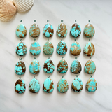 Sky Blue Number 8 Turquoise Top Drilled Briolette