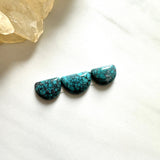 Small Ocean Blue Half Moon Yungai Turquoise, Set of 3 Background