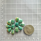 Small Deep Green Mixed Fox Turquoise, Set of 12 Dimensions