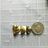Medium Earth Brown Mixed Treasure Mountain Turquoise, Set of 3 Dimensions