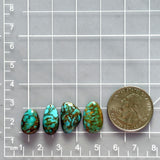 Small Mixed Mixed Tyrone Turquoise, Set of 4 Dimensions