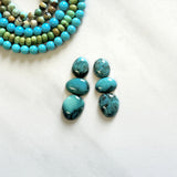 Small Sky Blue Mixed Kingman Turquoise, Set of 6 Background