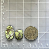 Large Faint Green Mixed Treasure Mountain Turquoise, Set of 2 Dimensions