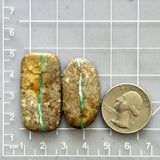 Large Sky Blue Mixed Royston Turquoise, Set of 2 Dimensions