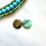 Small Mixed Round Crescent Lake Variscite, Set of 2 Background
