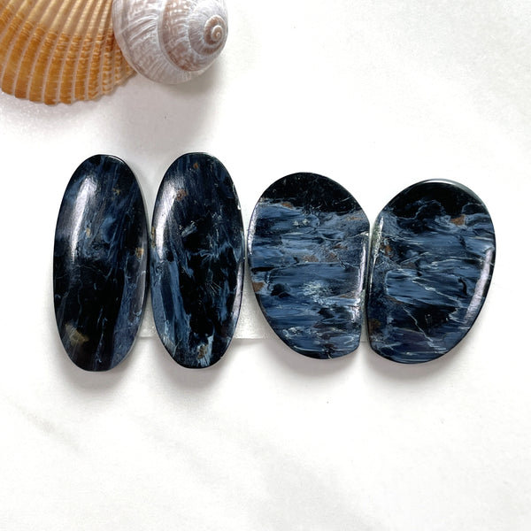 Large Deep Blue Mixed Pietersite Quartz, Set of 4 Background