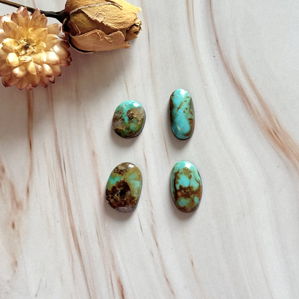 Small Mint Green Mixed Number 8 Turquoise, Set of 4 Background