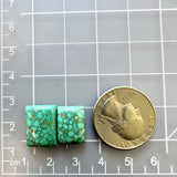 Medium Sea Green Bar Namtso Lake Turquoise, Set of 2 Dimensions