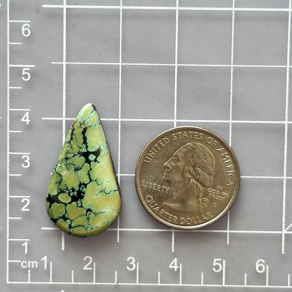 Large Mint Green Teardrop Treasure Mountain Turquoise Dimensions