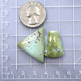 Large Faint Green Mixed Treasure Mountain Turquoise, Set of 2 Dimensions