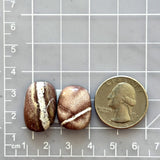 Large Red Mixed White Buffalo Dolomite, Set of 2 Dimensions