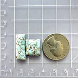 Small Faint Blue Mixed Sand Hill Turquoise, Set of 2 Dimensions