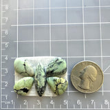 Small Mint Green Mixed Crescent Lake Variscite, Set of 5 Dimensions