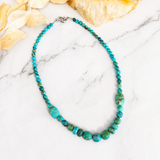 Stabilized Kingman Turquoise Mixed Necklace 18 Inches