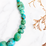 Stabilized Kingman Turquoise Mixed Necklace 18 Inches
