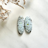 Medium Faint Blue Oval Sand Hill Turquoise, Set of 2 Background