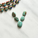 Small Faint Green Mixed Kingman Turquoise, Set of 5 Background