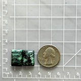 Medium Ocean Blue Bar Crescent Lake Variscite, Set of 2 Dimensions