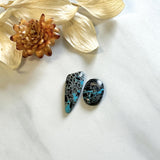 Medium Ocean Blue Mixed Blue Moon Turquoise, Set of 2 Background