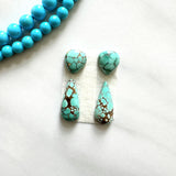 Small Mint Green Mixed Namtso Lake Turquoise, Set of 4 Background