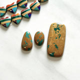 Large Deep Green Mixed Royston Turquoise, Set of 3 Background