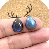 12x16mm Teardrop Labradorite, Set of 2