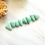 Small Mint Green Mixed Crescent Lake Variscite, Set of 8 Background