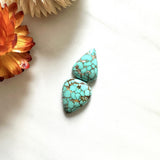 Small Sky Blue Teardrop Namtso Lake Turquoise, Set of 2 Background