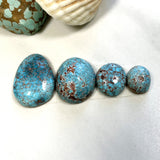 Medium Sky Blue Freeform Prince Egyptian Turquoise, Set of 4 Background