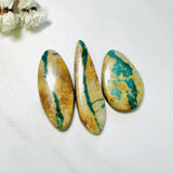 Large Deep Green Mixed Royston Turquoise, Set of 3 Background