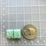 Medium Sea Green Bar Namtso Lake Turquoise, Set of 2 Dimensions
