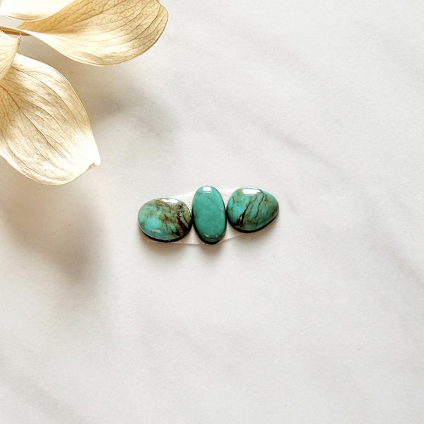 Small Mint Green Mixed Tyrone Turquoise, Set of 3 Background
