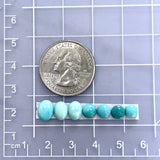 Small Sky Blue Mixed Mixed Turquoise, Set of 7 Dimensions