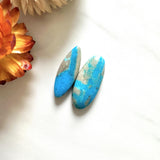 Large Sky Blue Square Ithaca Peak Turquoise, Set of 2 Background