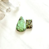 Large Faint Green Mixed Mixed Turquoise, Set of 2 Background