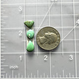 Small Mint Green Mixed Mixed Turquoise, Set of 3 Dimensions