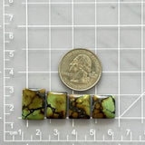 Small Sea Green Mixed Treasure Mountain Turquoise, Set of 4 Dimensions