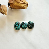 Small Ocean Blue Mixed Emerald Rose Variscite, Set of 3 Background