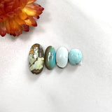 Medium Mixed Oval Mixed Turquoise, Set of 4 Background