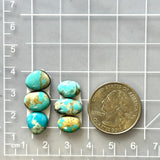 Small Sky Blue Mixed Number 8 Turquoise, Set of 6 Dimensions