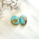 Medium Sky Blue Freeform Royston Turquoise, Set of 2 Background
