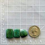 Small Deep Green Mixed Yungai Turquoise, Set of 3 Dimensions